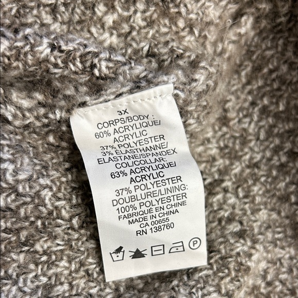 Women's Faux Fur Collar Coat 3X - Picture 3 of 3